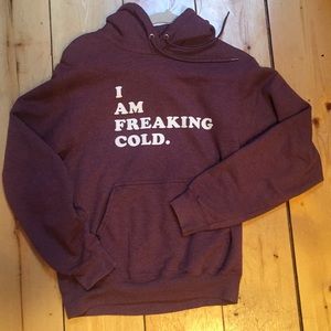 Purple freaking cold hoodie